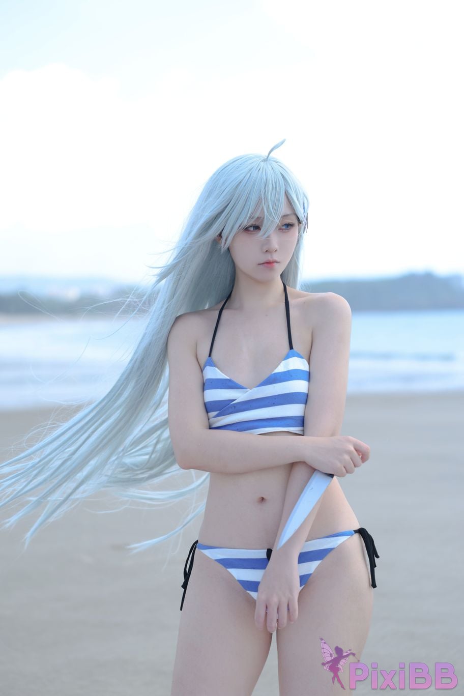Cosplayer G44 wont get hurt Ghost swimsuit PixiBB.COM 027