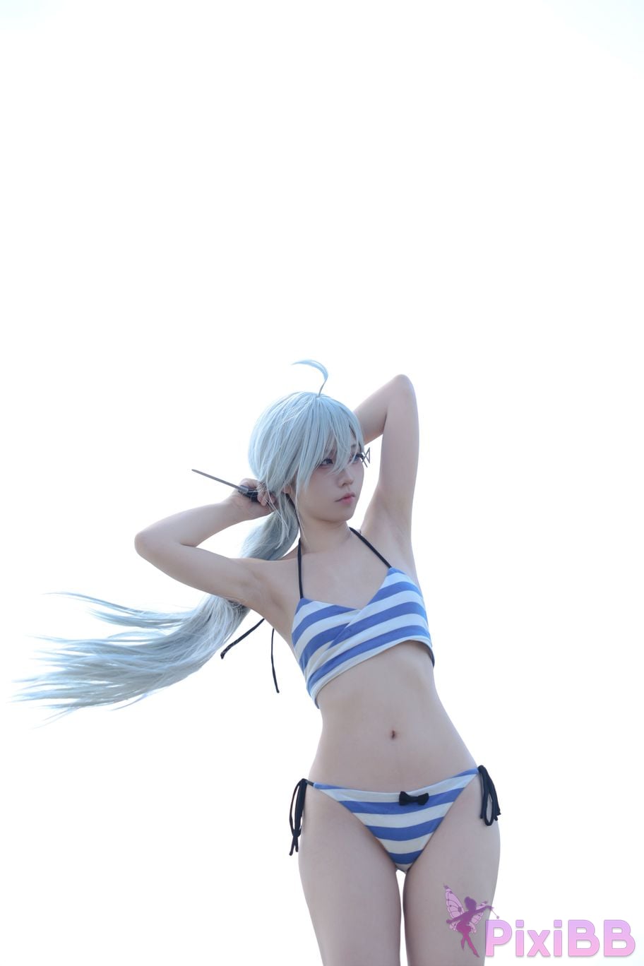 Cosplayer G44 wont get hurt Ghost swimsuit PixiBB.COM 030