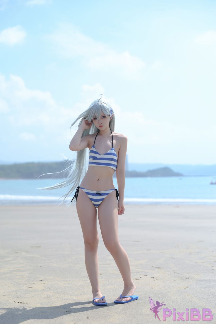 Cosplayer G44 wont get hurt Ghost swimsuit PixiBB.COM 032
