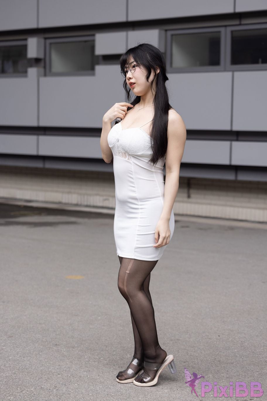 Featured Street Photography Works No.5795 Plump Ke Tang Xiao Yuan black stockings jade feet PixiBB.COM 021