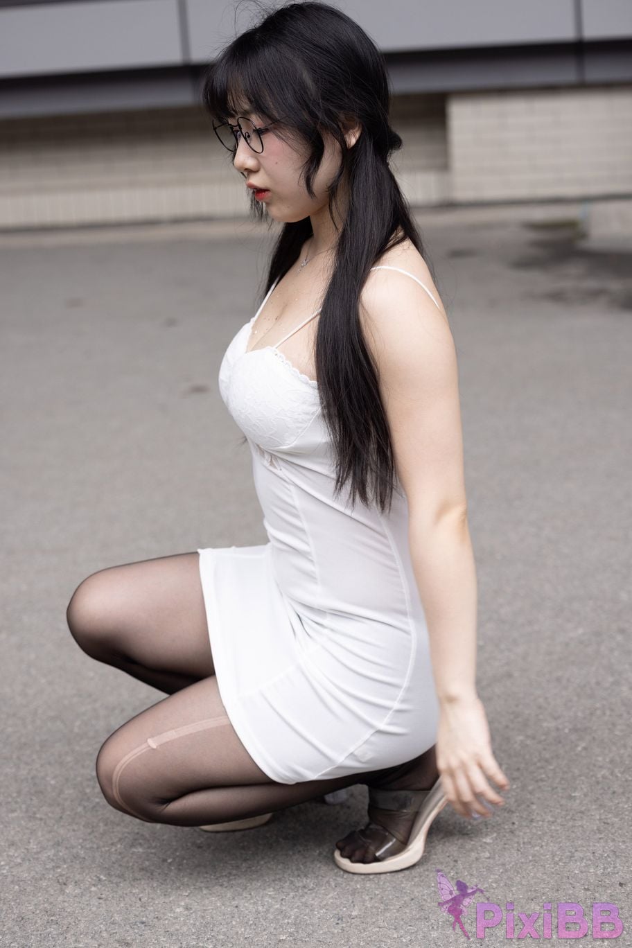 Featured Street Photography Works No.5795 Plump Ke Tang Xiao Yuan black stockings jade feet PixiBB.COM 033