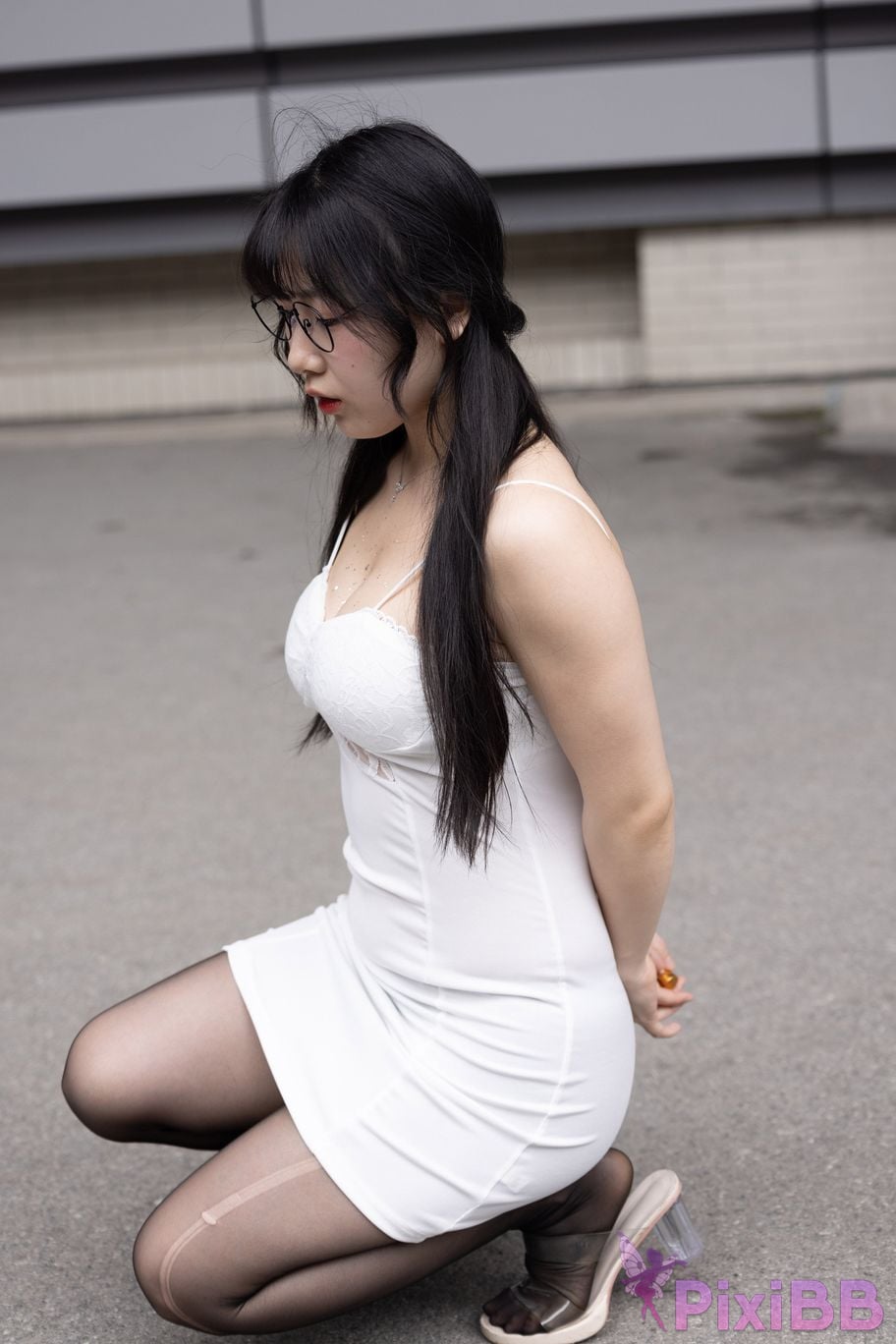 Featured Street Photography Works No.5795 Plump Ke Tang Xiao Yuan black stockings jade feet PixiBB.COM 034