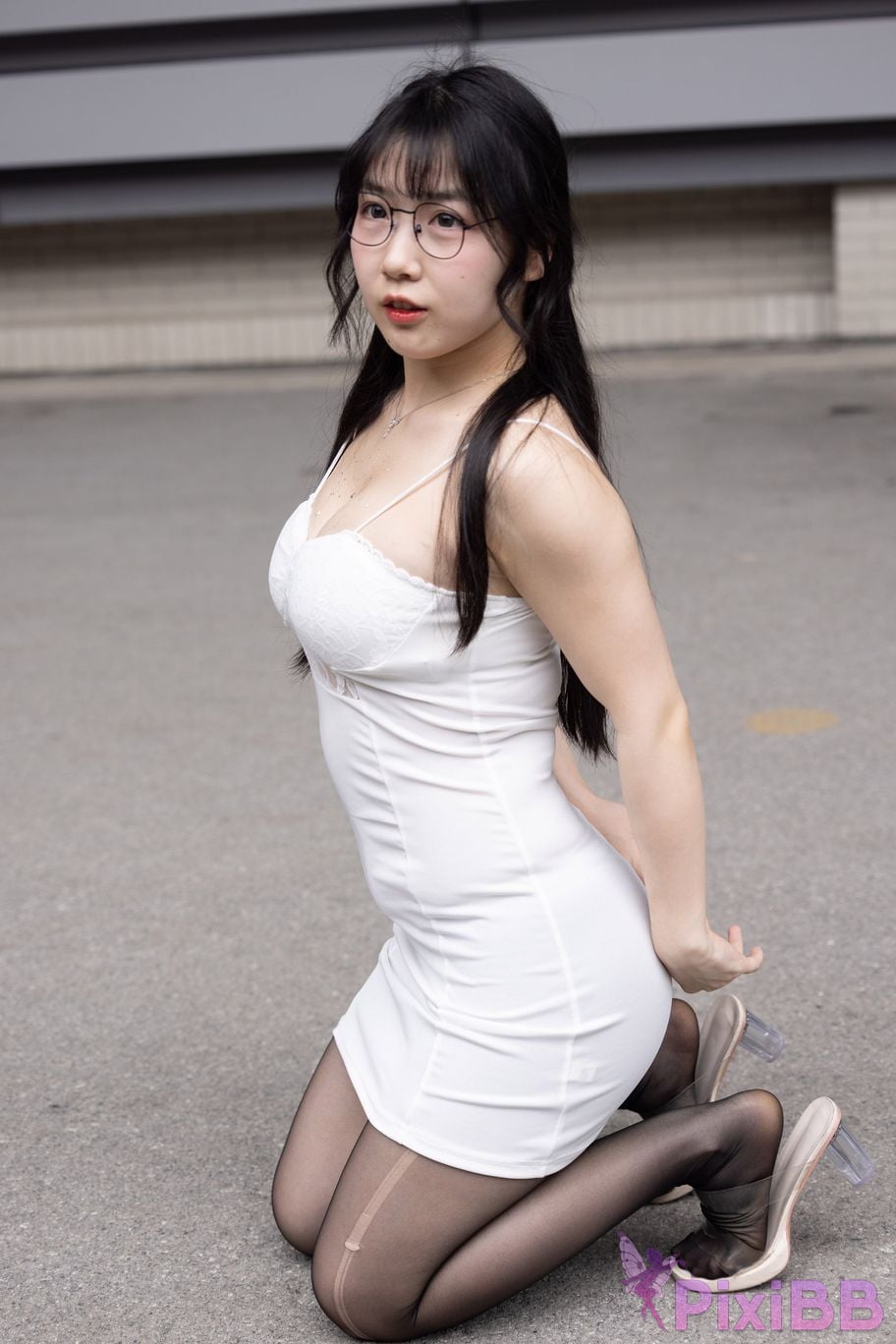 Featured Street Photography Works No.5795 Plump Ke Tang Xiao Yuan black stockings jade feet PixiBB.COM 048