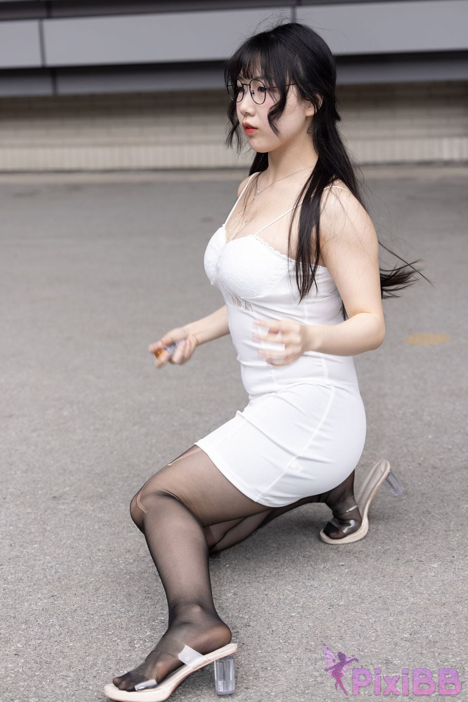 Featured Street Photography Works No.5795 Plump Ke Tang Xiao Yuan black stockings jade feet PixiBB.COM 054