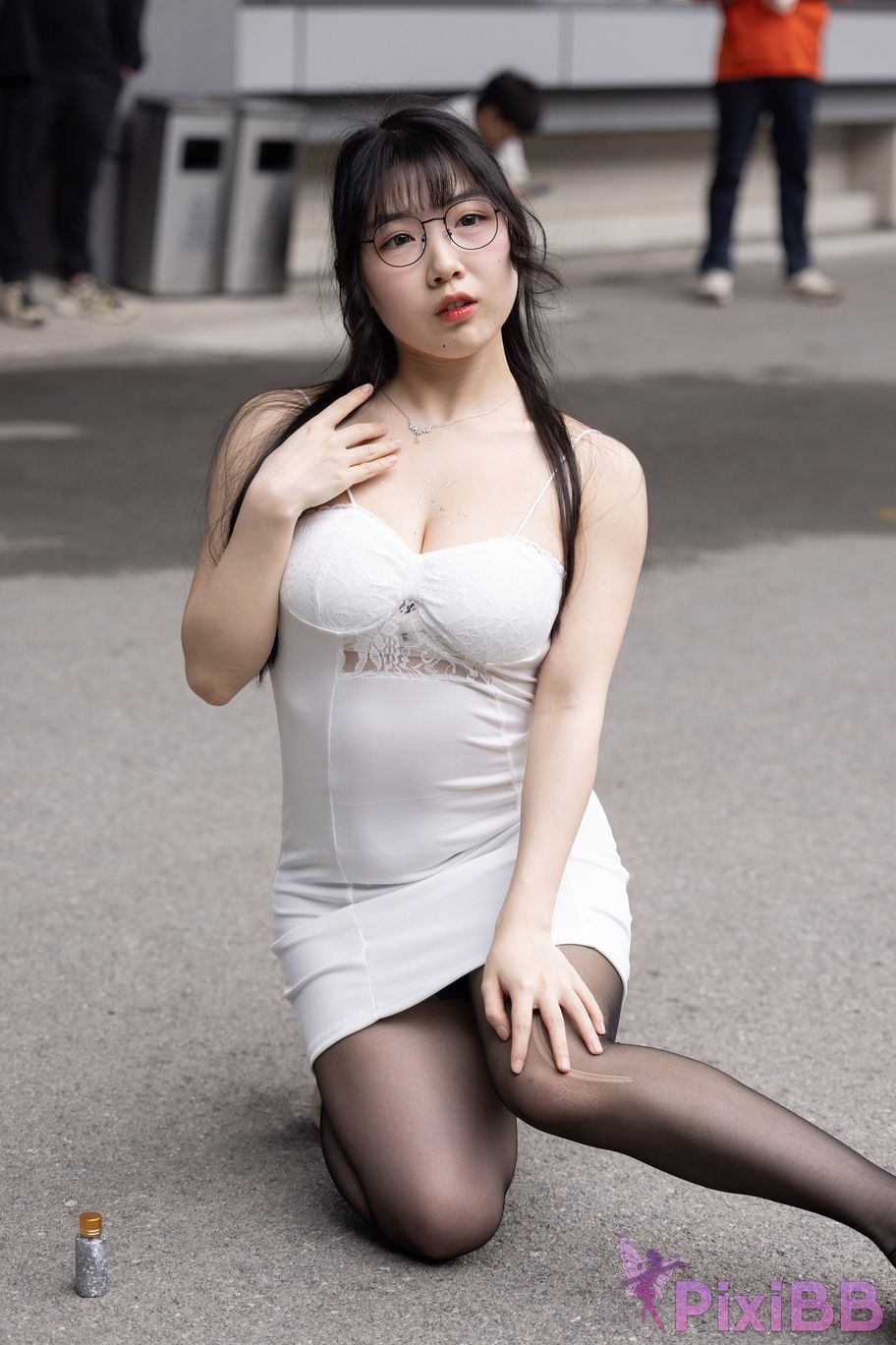 Featured Street Photography Works No.5795 Plump Ke Tang Xiao Yuan black stockings jade feet PixiBB.COM 065