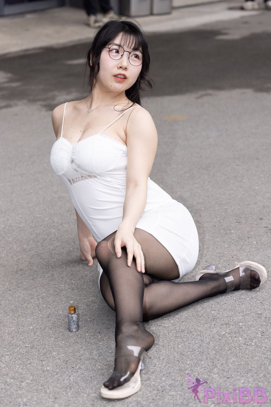 Featured Street Photography Works No.5795 Plump Ke Tang Xiao Yuan black stockings jade feet PixiBB.COM 102