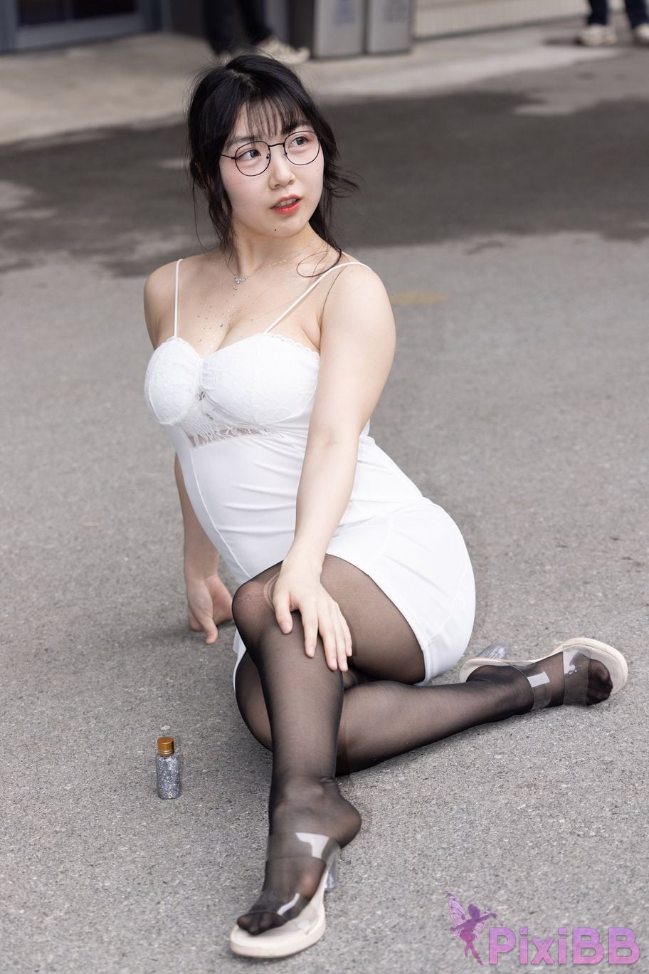 Featured Street Photography Works No.5795 Plump Ke Tang Xiao Yuan black stockings jade feet PixiBB.COM 104