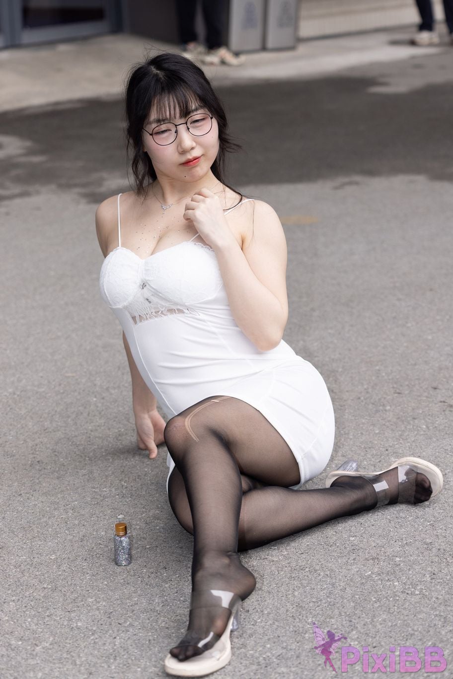 Featured Street Photography Works No.5795 Plump Ke Tang Xiao Yuan black stockings jade feet PixiBB.COM 106