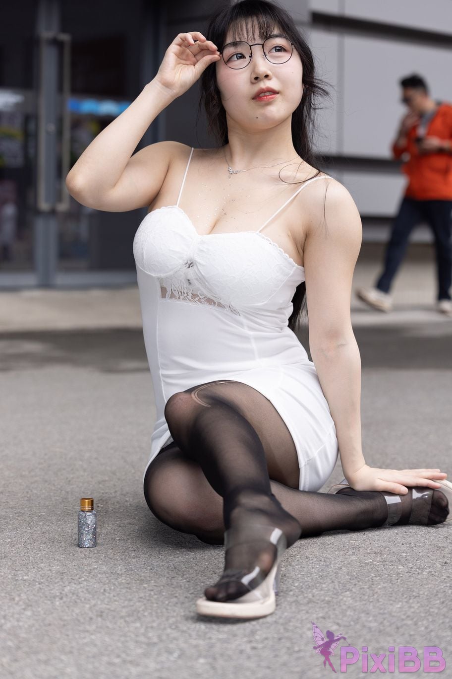 Featured Street Photography Works No.5795 Plump Ke Tang Xiao Yuan black stockings jade feet PixiBB.COM 108