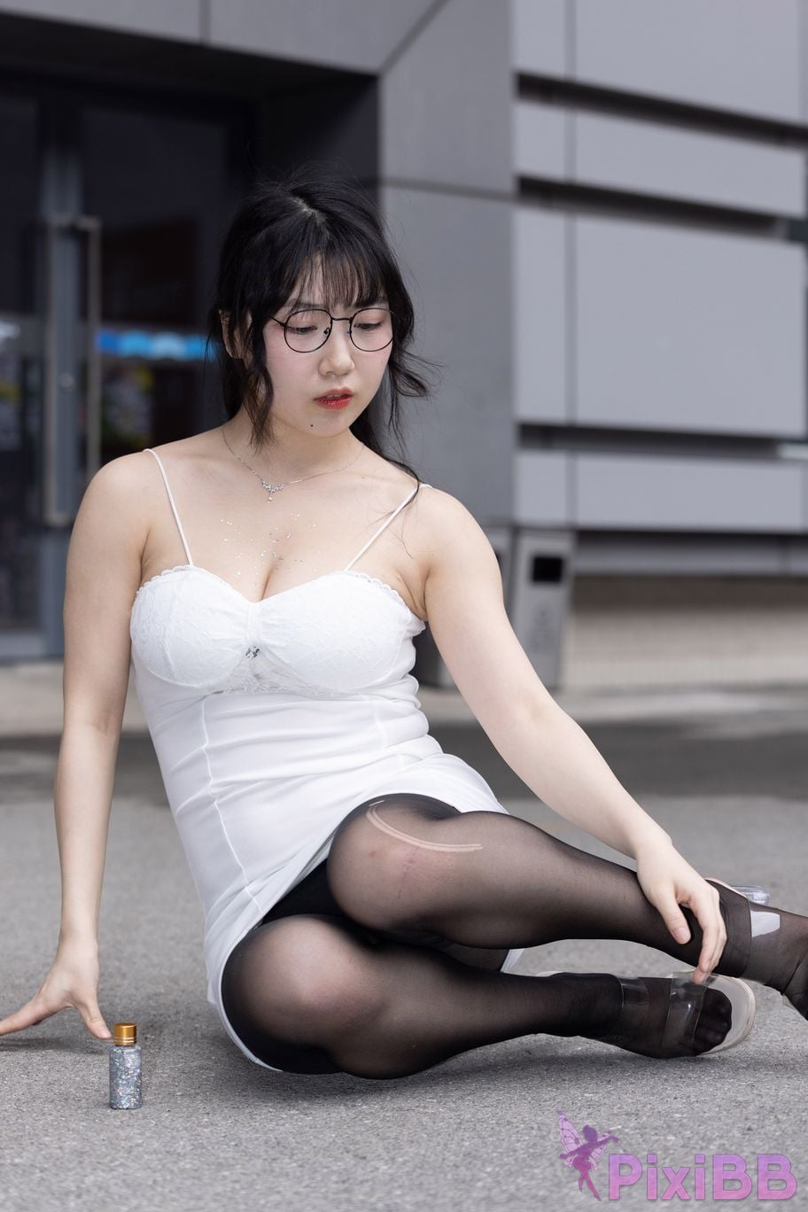 Featured Street Photography Works No.5795 Plump Ke Tang Xiao Yuan black stockings jade feet PixiBB.COM 128