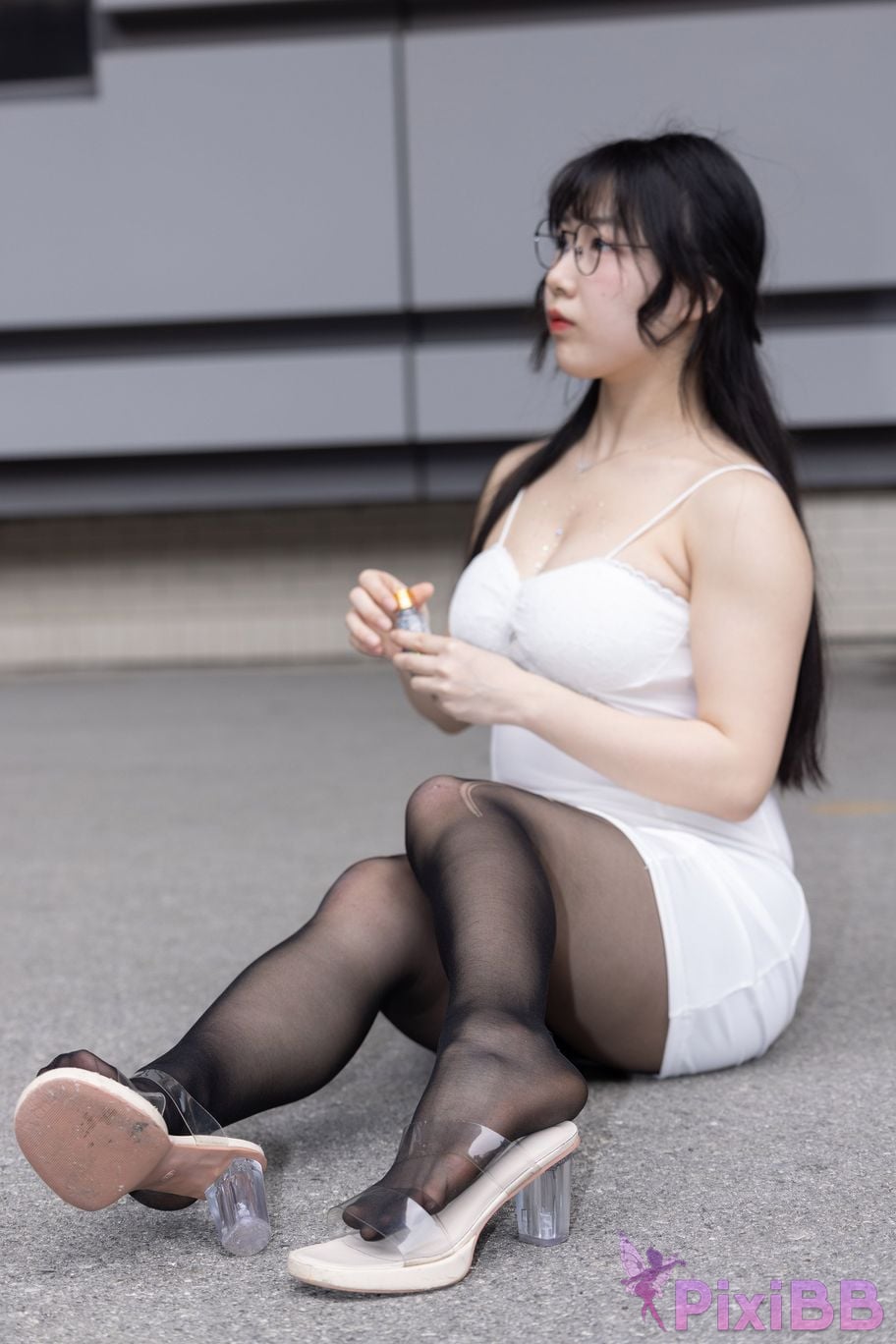 Featured Street Photography Works No.5795 Plump Ke Tang Xiao Yuan black stockings jade feet PixiBB.COM 188