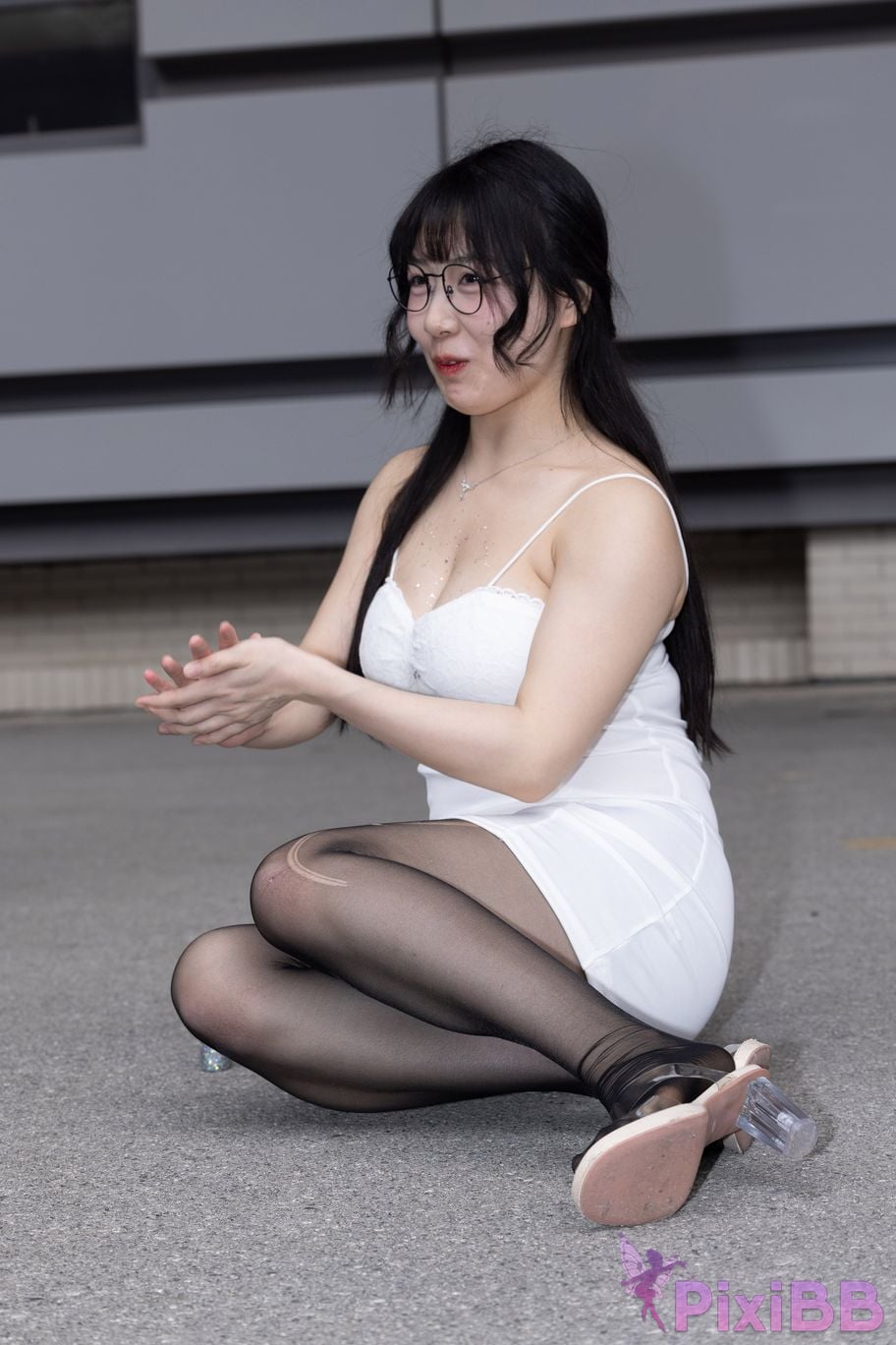 Featured Street Photography Works No.5795 Plump Ke Tang Xiao Yuan black stockings jade feet PixiBB.COM 234