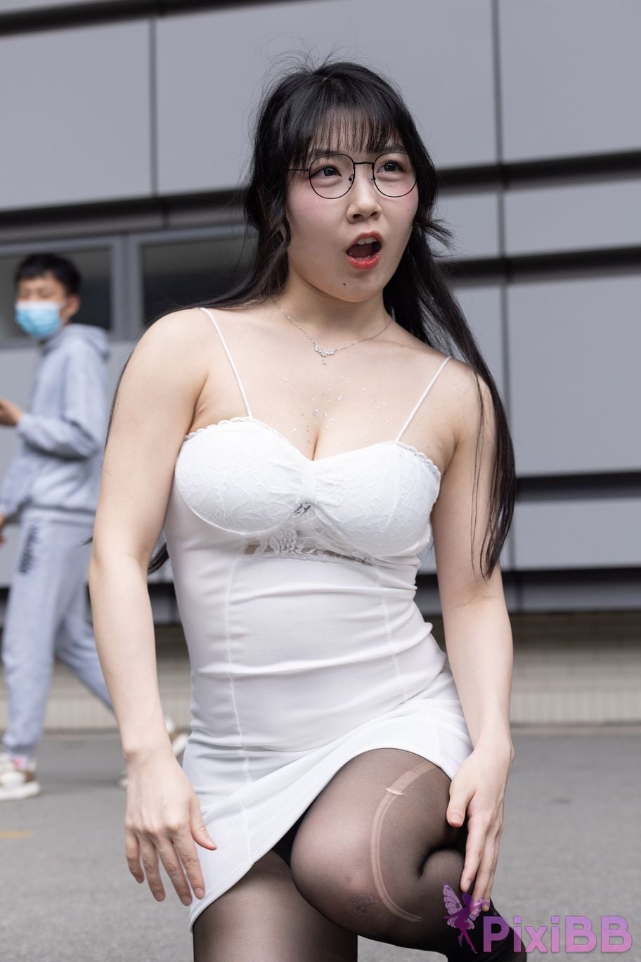 Featured Street Photography Works No.5795 Plump Ke Tang Xiao Yuan black stockings jade feet PixiBB.COM 314