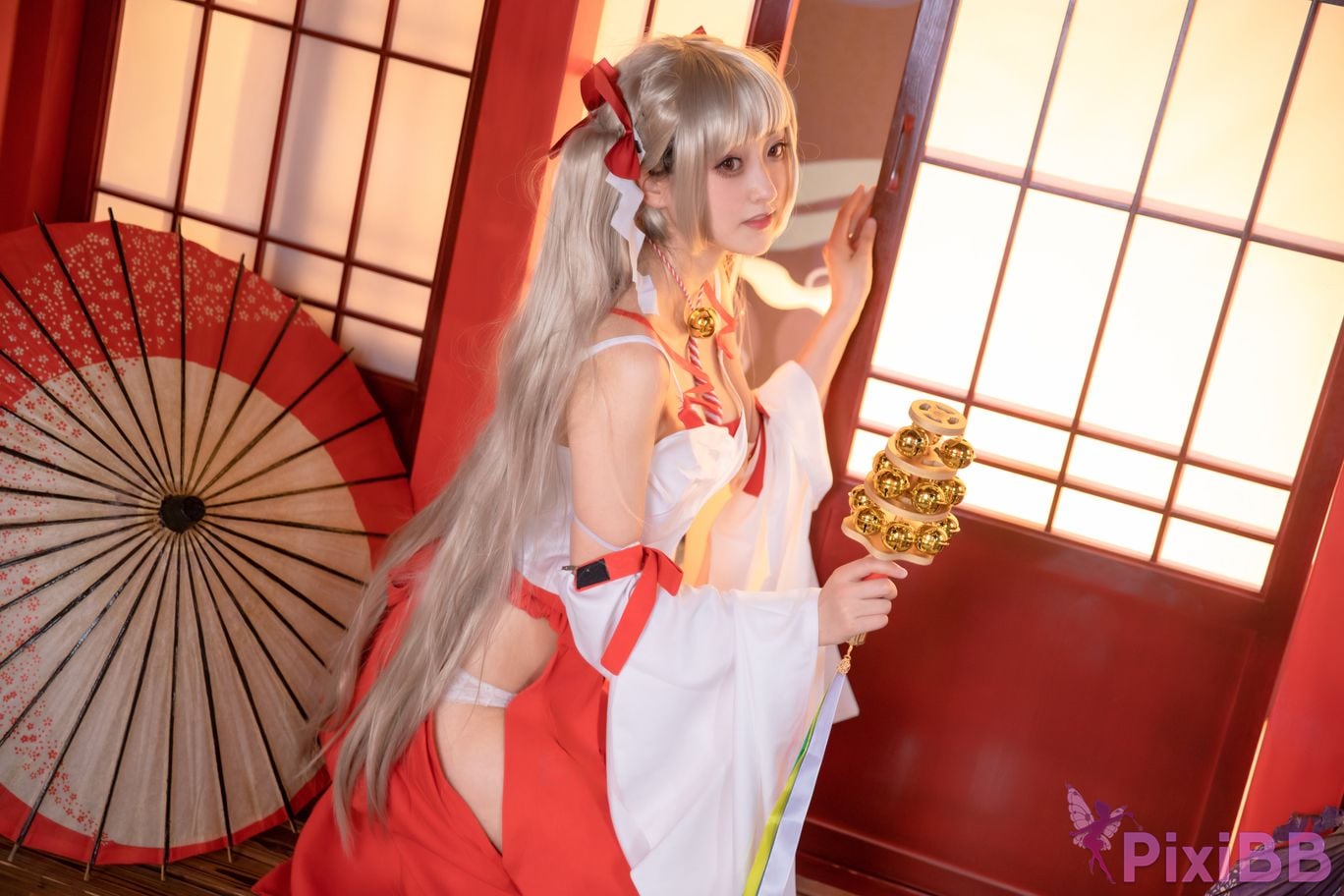 Cosplayer Luisa zero yarn azur lane Awesome shrine maiden PixiBB.COM 005