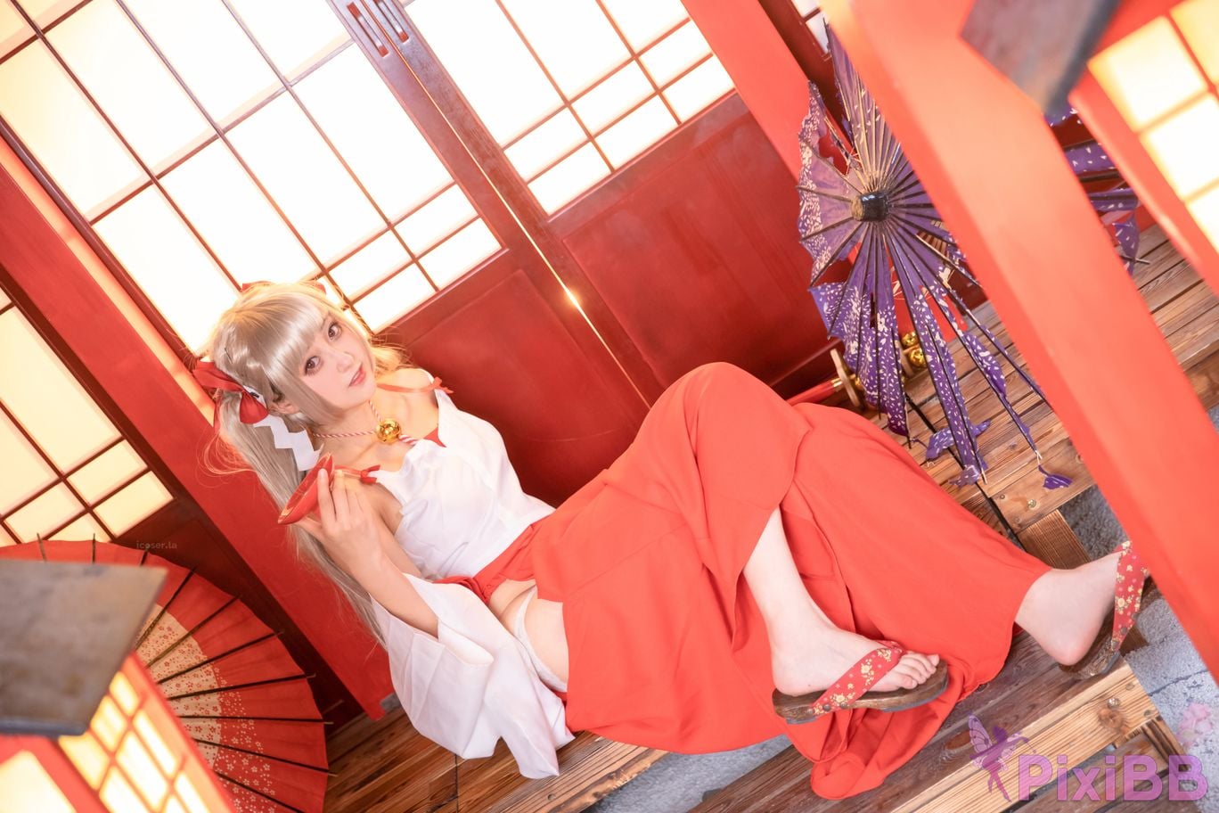 Cosplayer Luisa zero yarn azur lane Awesome shrine maiden PixiBB.COM 006