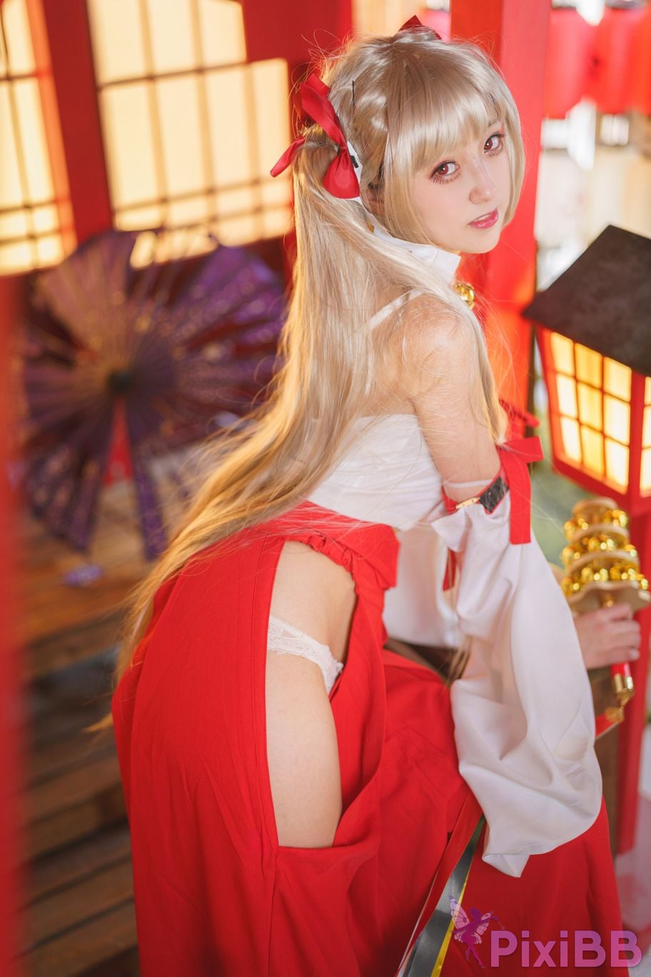 Cosplayer Luisa zero yarn azur lane Awesome shrine maiden PixiBB.COM 012