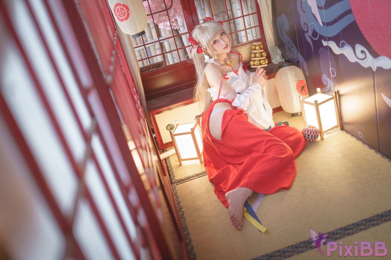 Cosplayer Luisa zero yarn azur lane Awesome shrine maiden PixiBB.COM 015