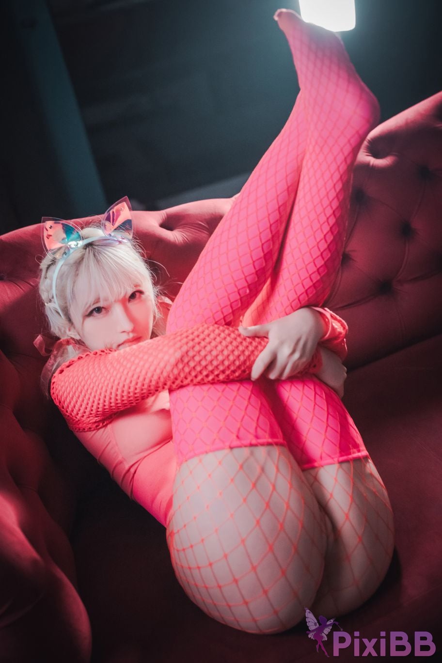 DJAWA Photo Hanari Sheer Pink Cat Girl PixiBB.COM 041