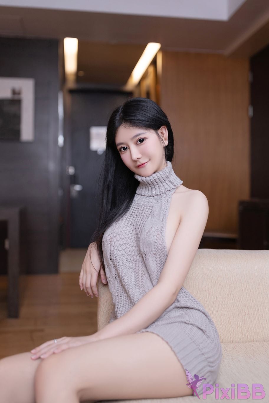 No watermark for in app purchases Xie Xiaoan backless sweater PixiBB.COM 017.JPG