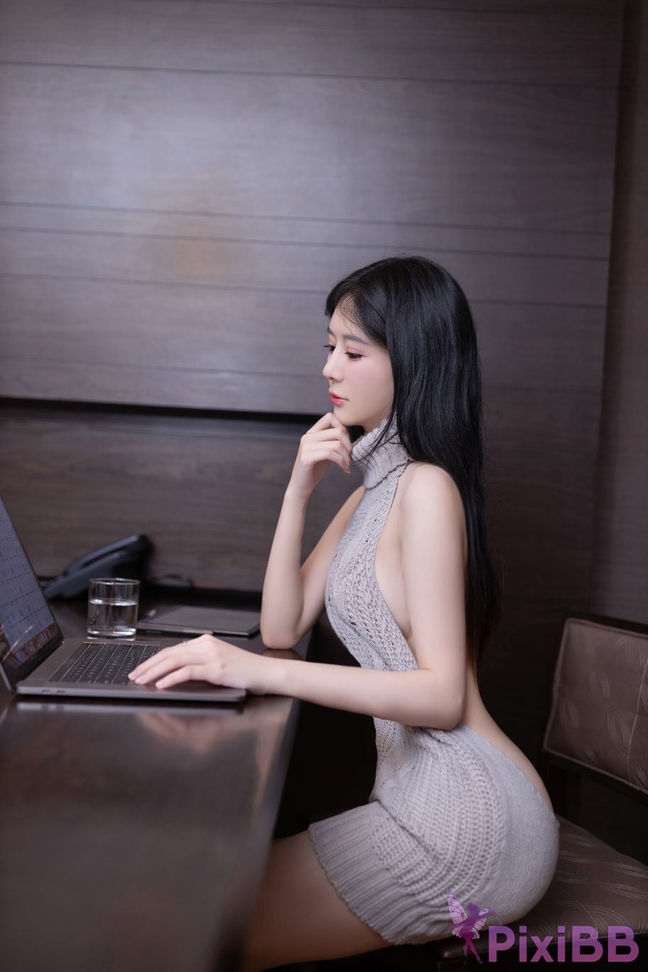 No watermark for in app purchases Xie Xiaoan backless sweater PixiBB.COM 022.JPG