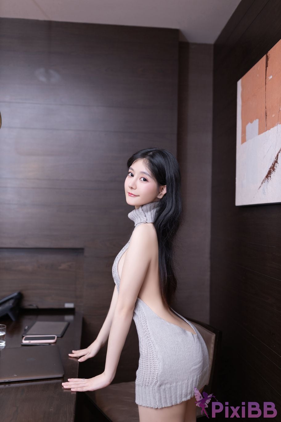 No watermark for in app purchases Xie Xiaoan backless sweater PixiBB.COM 040.JPG