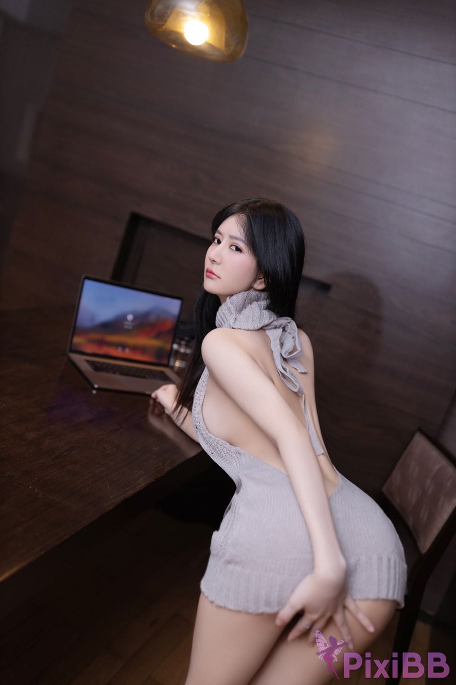 No watermark for in app purchases Xie Xiaoan backless sweater PixiBB.COM 042.JPG
