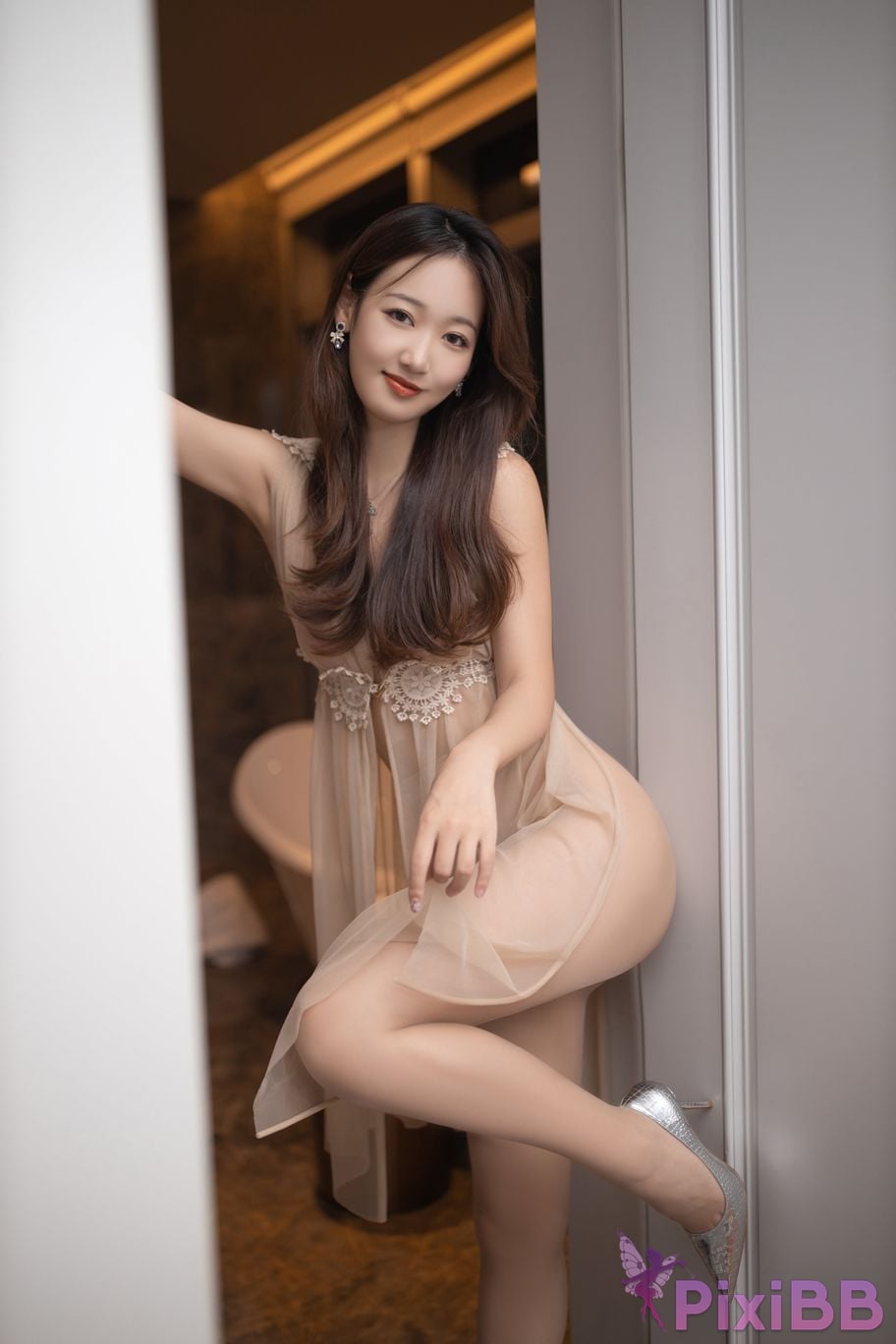 No watermark for in app purchases Tang An Qi Anqi Gauze vacuum stockings PixiBB.COM 029