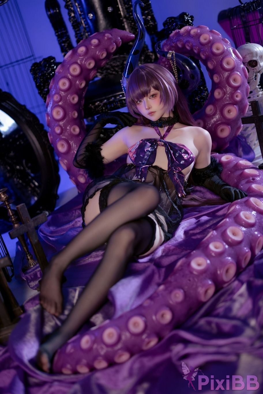 Cosplayer Island fish azur lane queen anne The call of secret embrace PixiBB.COM 002