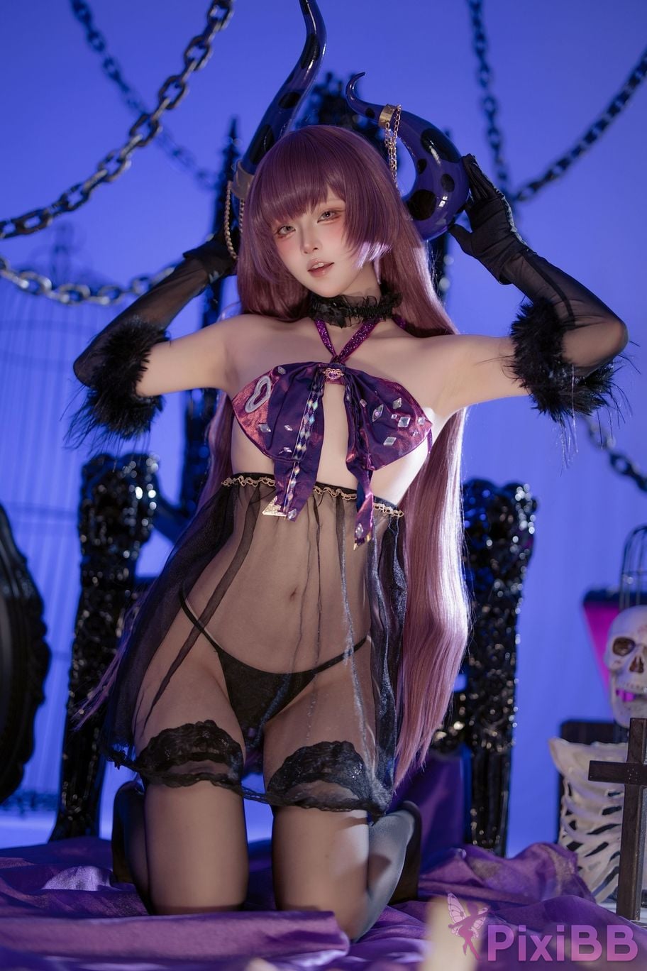 Cosplayer Island fish azur lane queen anne The call of secret embrace PixiBB.COM 033