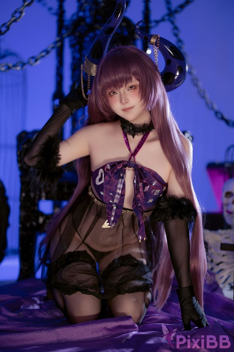 Cosplayer Island fish azur lane queen anne The call of secret embrace PixiBB.COM 034