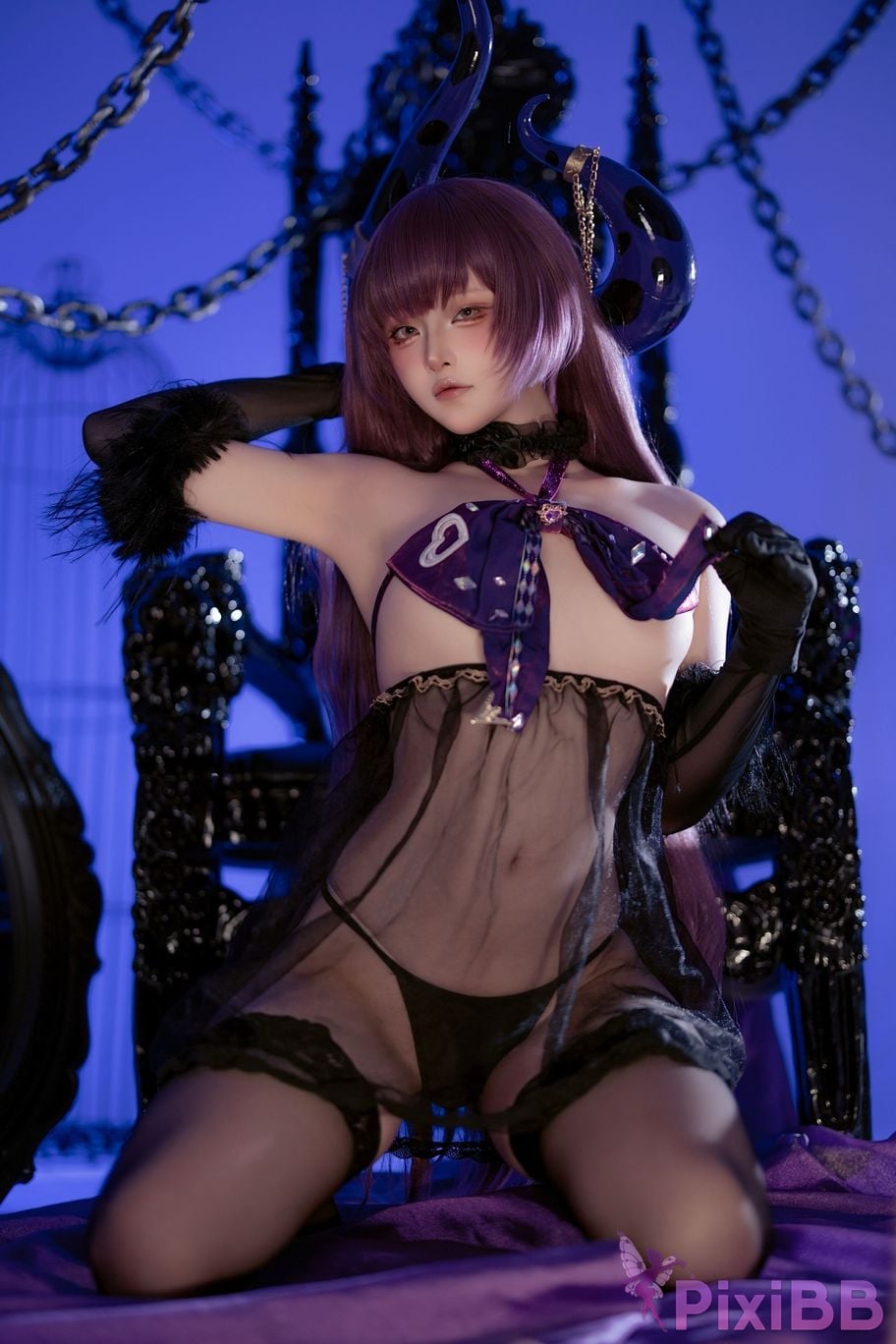 Cosplayer Island fish azur lane queen anne The call of secret embrace PixiBB.COM 035