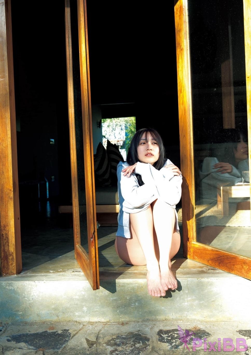 Japanese Idol Aoi Mizobata gou duan kui 1st photo collection Stay blue PixiBB.COM 058