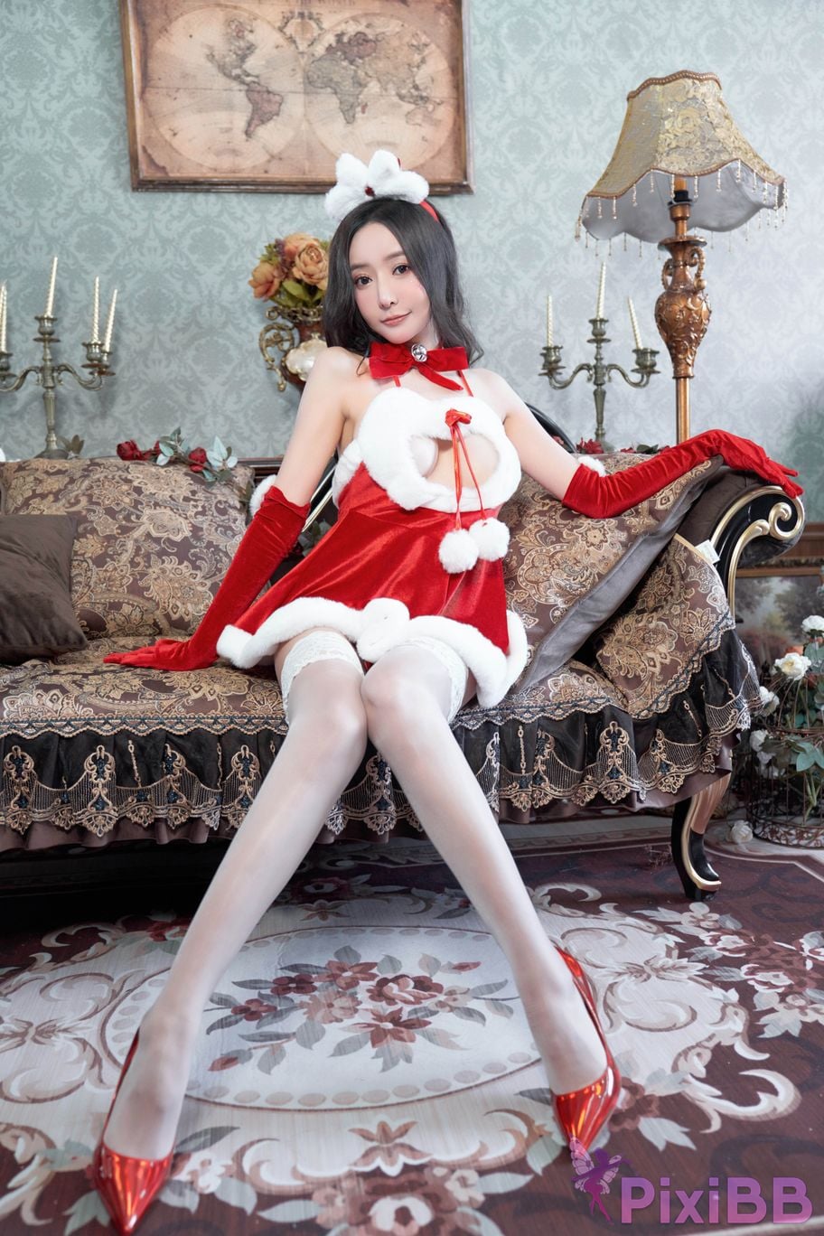 No watermark for in app purchases Wang Xinyao Yanni Christmas costumes PixiBB.COM 009