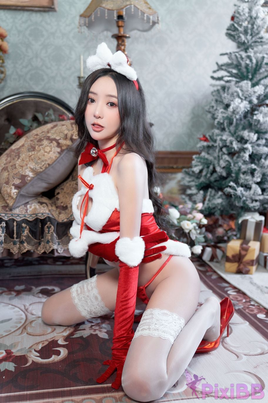 No watermark for in app purchases Wang Xinyao Yanni Christmas costumes PixiBB.COM 051