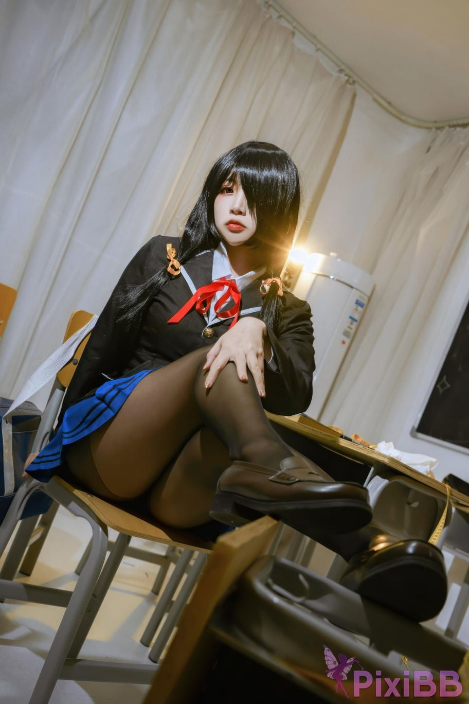 Cosplayer Second Assistant Nisa Tokisaki Kurumi uniform PixiBB.COM 010
