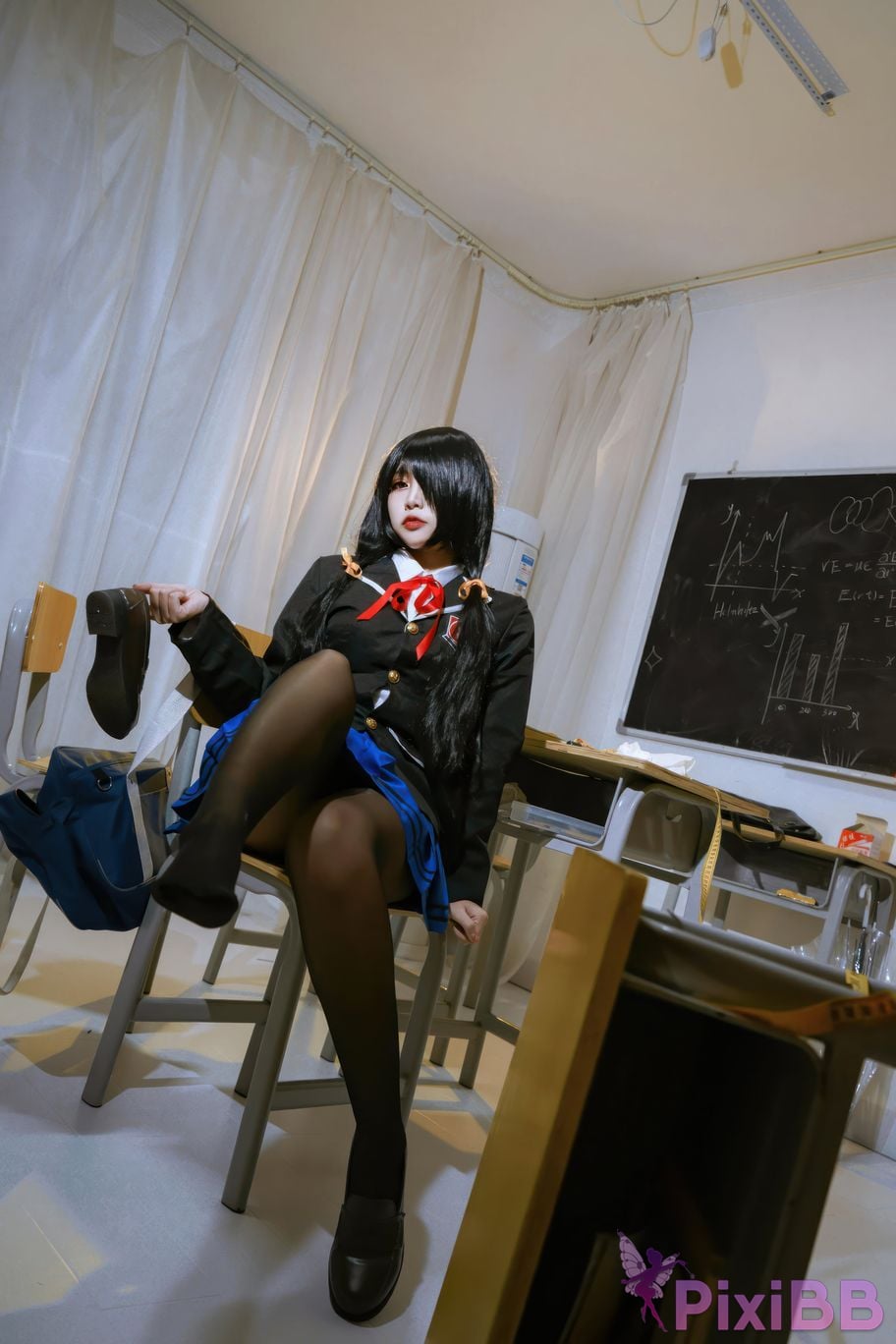 Cosplayer Second Assistant Nisa Tokisaki Kurumi uniform PixiBB.COM 012