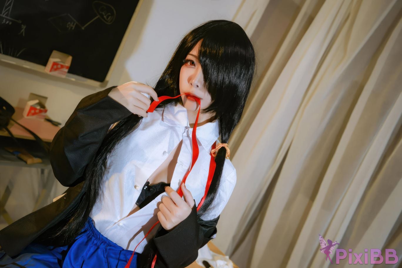 Cosplayer Second Assistant Nisa Tokisaki Kurumi uniform PixiBB.COM 016