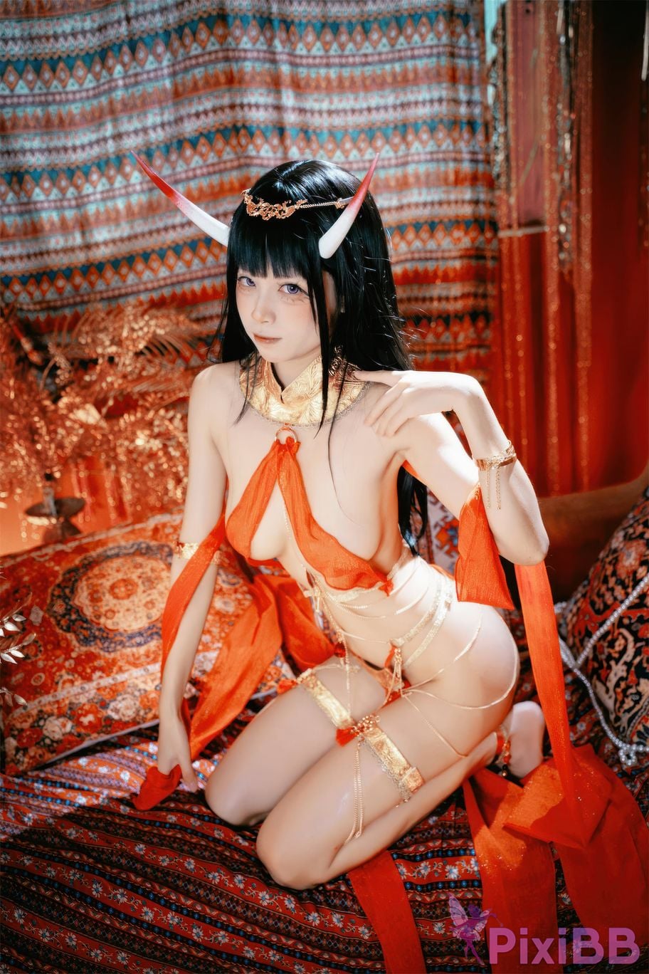 Cosplayer san wu ren xing Blue Route Noshiro Dancer PixiBB.COM 002