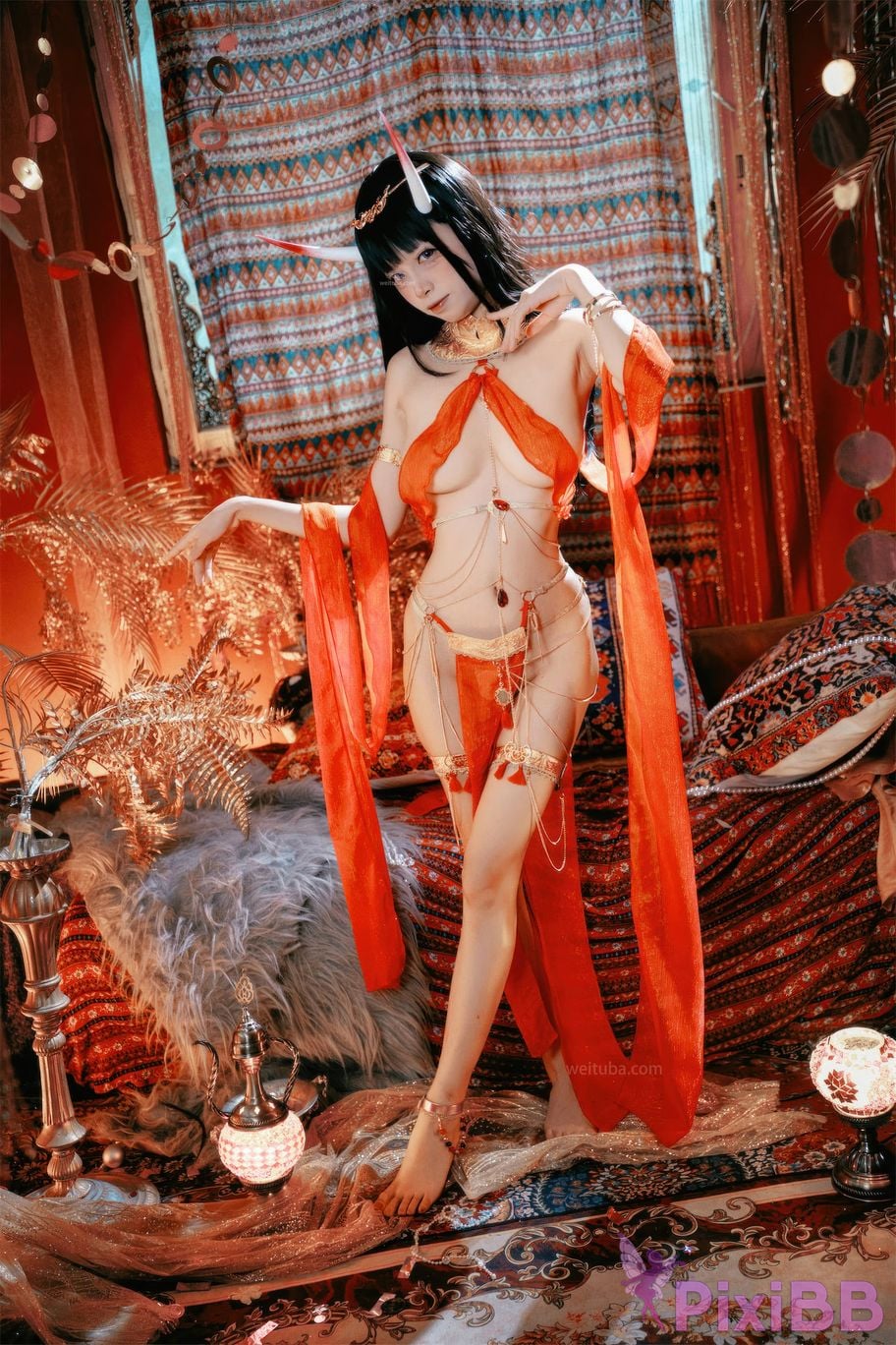 Cosplayer san wu ren xing Blue Route Noshiro Dancer PixiBB.COM 022