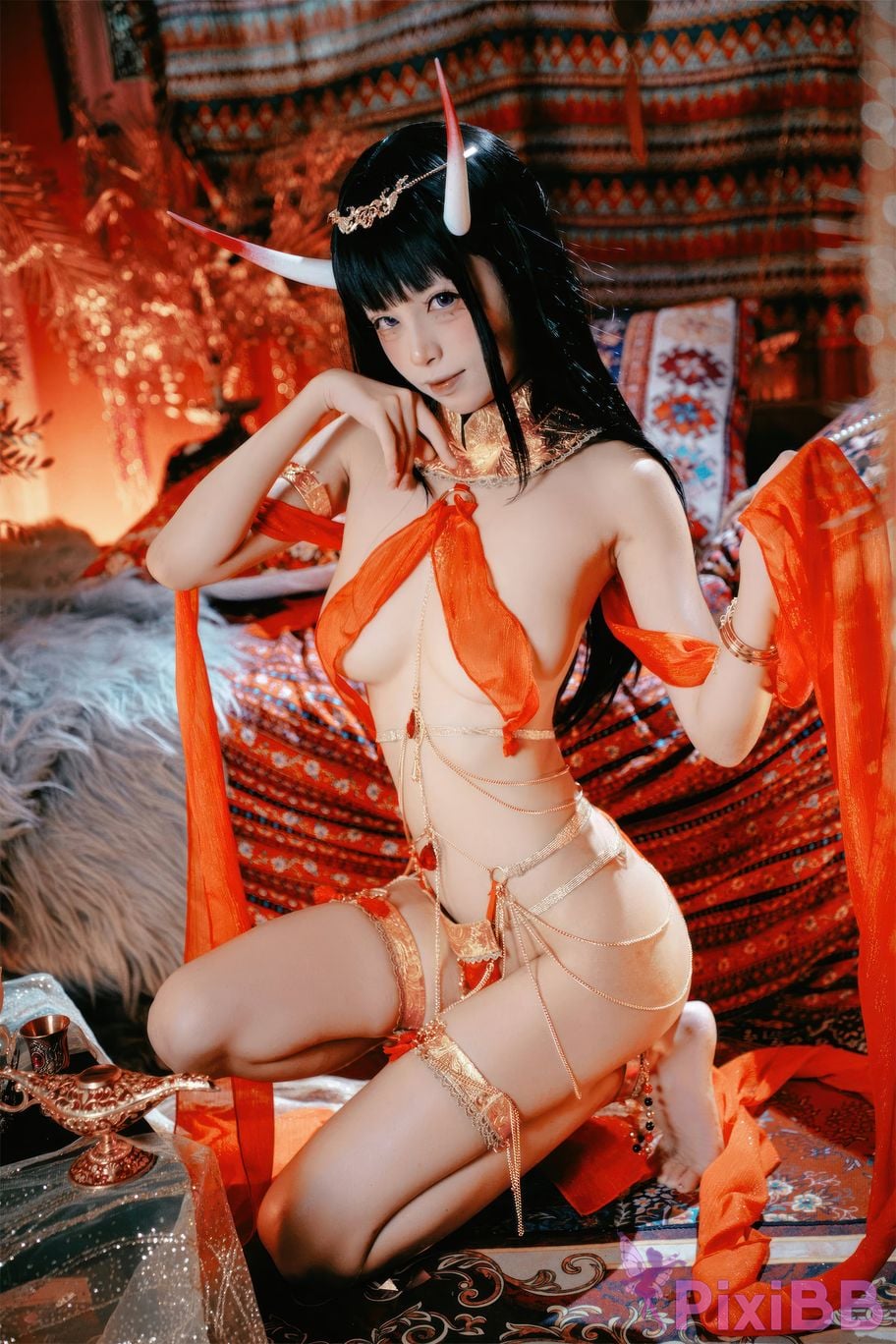 Cosplayer san wu ren xing Blue Route Noshiro Dancer PixiBB.COM 033