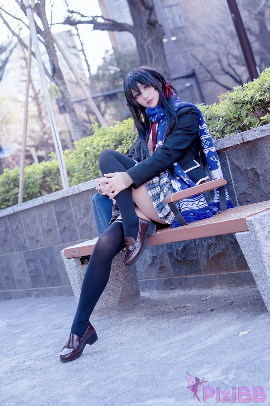 Cosplayer you ai Youmeko Yukinoshita Yukino jk uniform PixiBB.COM 001