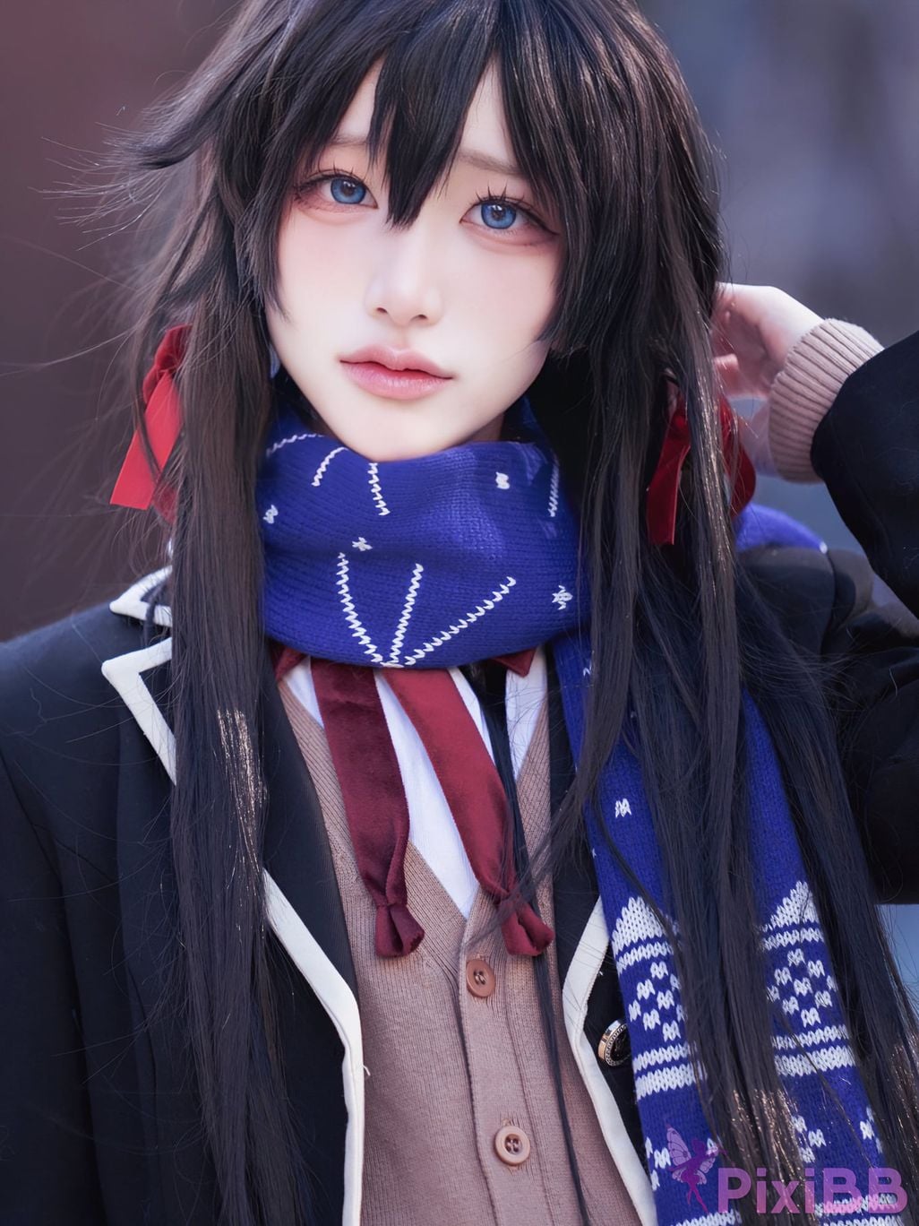 Cosplayer you ai Youmeko Yukinoshita Yukino jk uniform PixiBB.COM 003