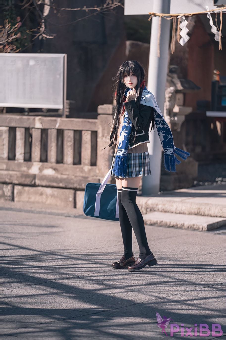 Cosplayer you ai Youmeko Yukinoshita Yukino jk uniform PixiBB.COM 010
