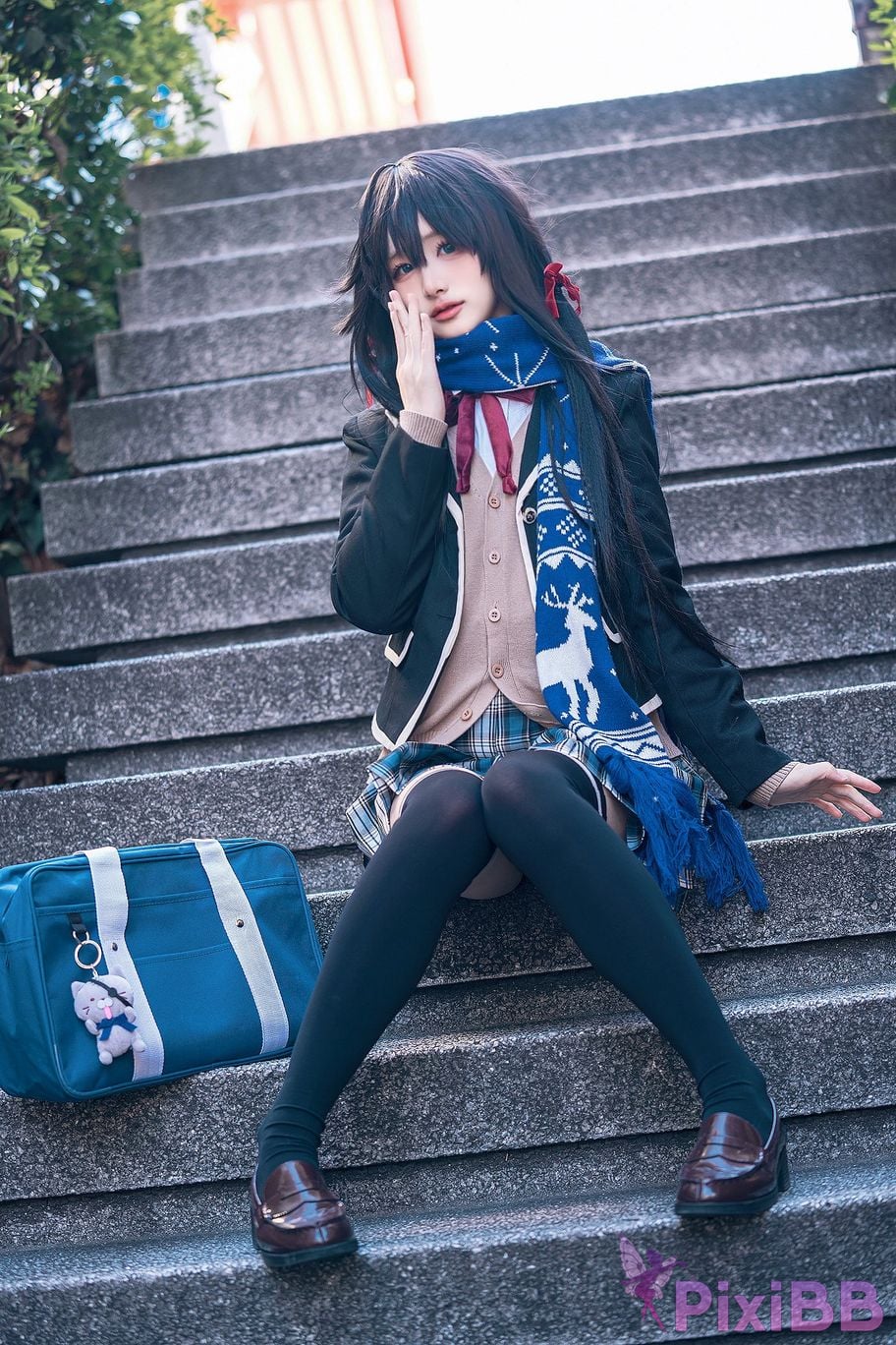 Cosplayer you ai Youmeko Yukinoshita Yukino jk uniform PixiBB.COM 011
