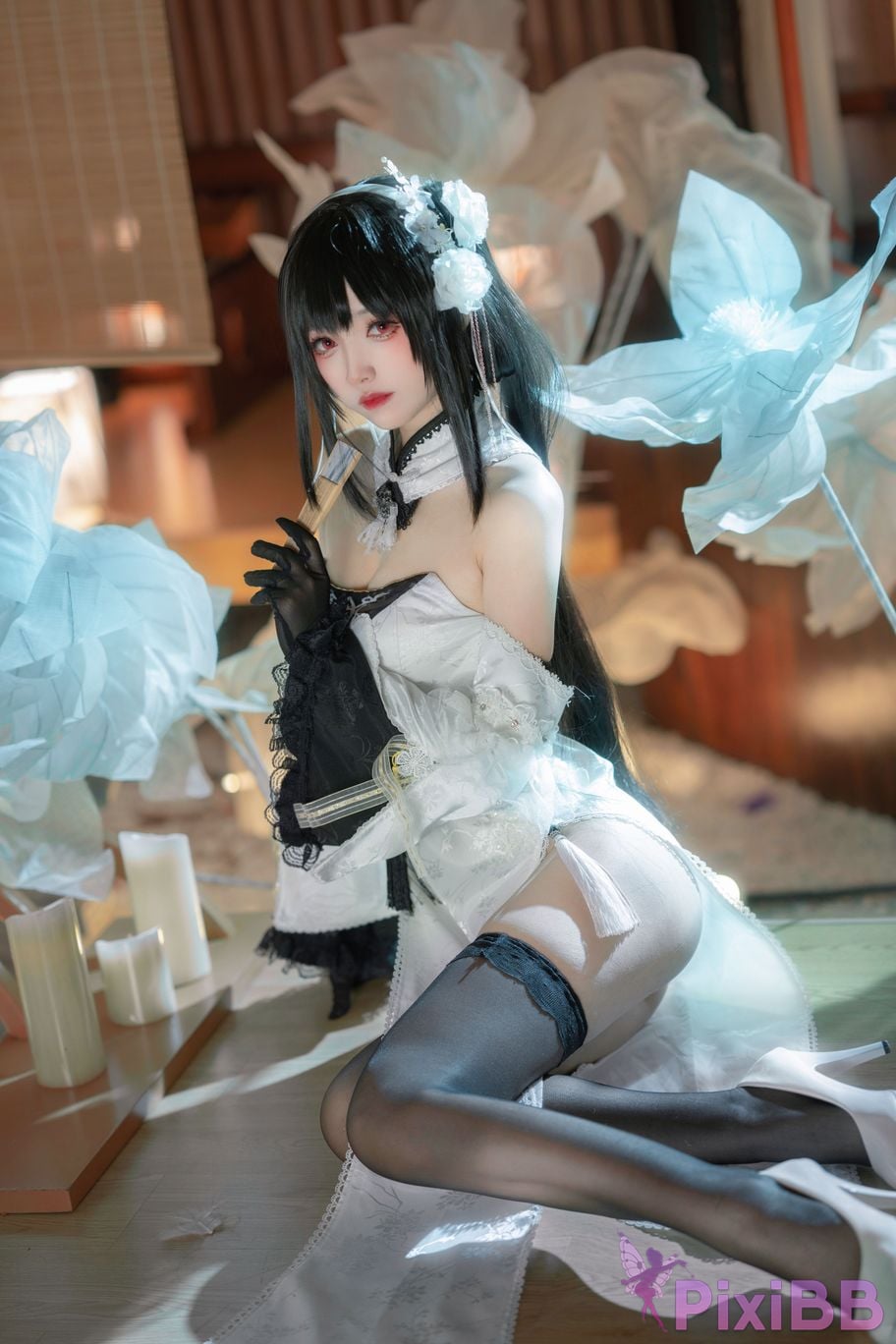 Cosplayer Large rolls Small Blue Route Zhenhai raw leather PixiBB.COM 001