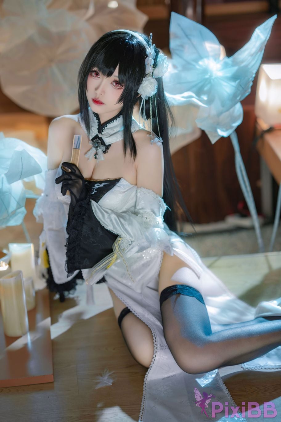 Cosplayer Large rolls Small Blue Route Zhenhai raw leather PixiBB.COM 002
