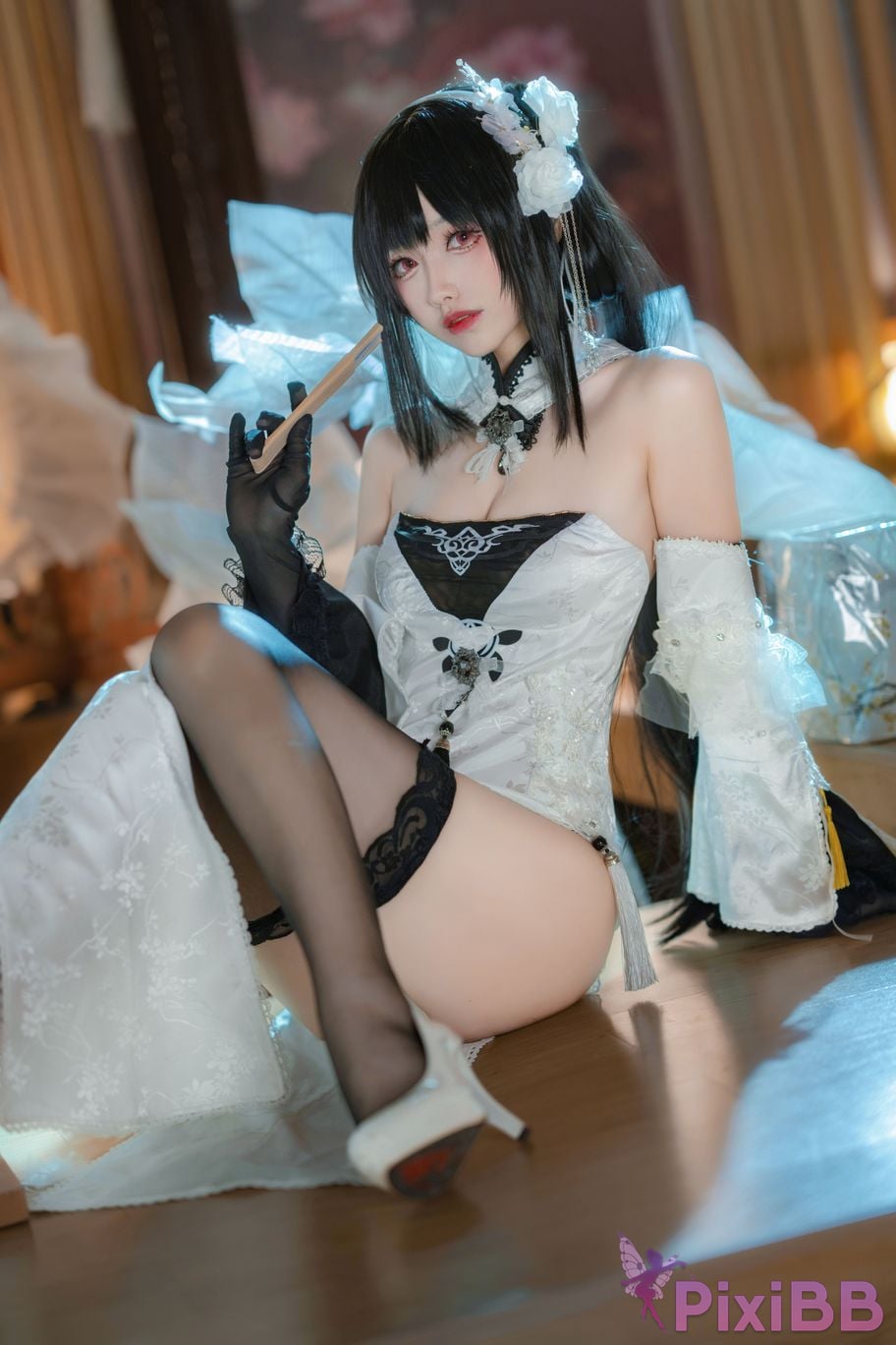 Cosplayer Large rolls Small Blue Route Zhenhai raw leather PixiBB.COM 004