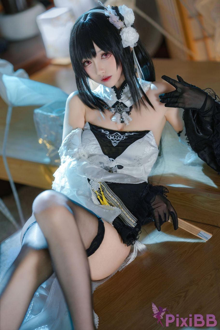 Cosplayer Large rolls Small Blue Route Zhenhai raw leather PixiBB.COM 007