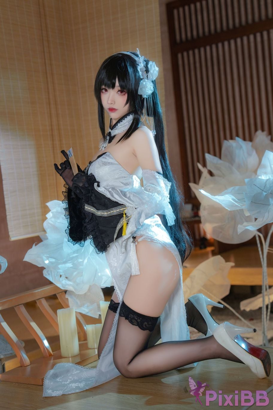 Cosplayer Large rolls Small Blue Route Zhenhai raw leather PixiBB.COM 008