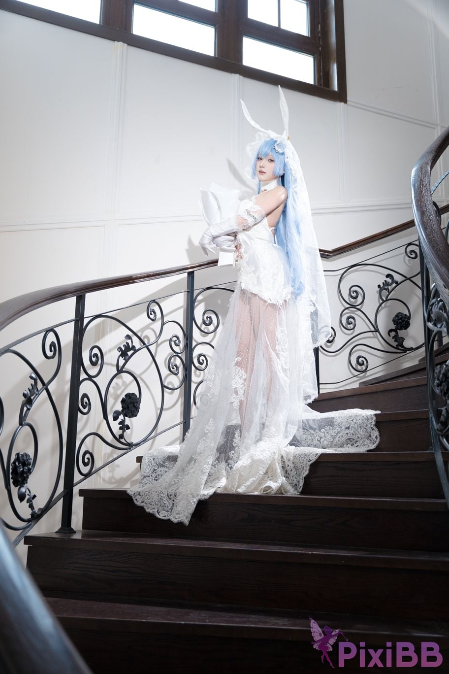 Cosplayer Mercurius i dew azur lane garden White Snow Ceremony PixiBB.COM 001